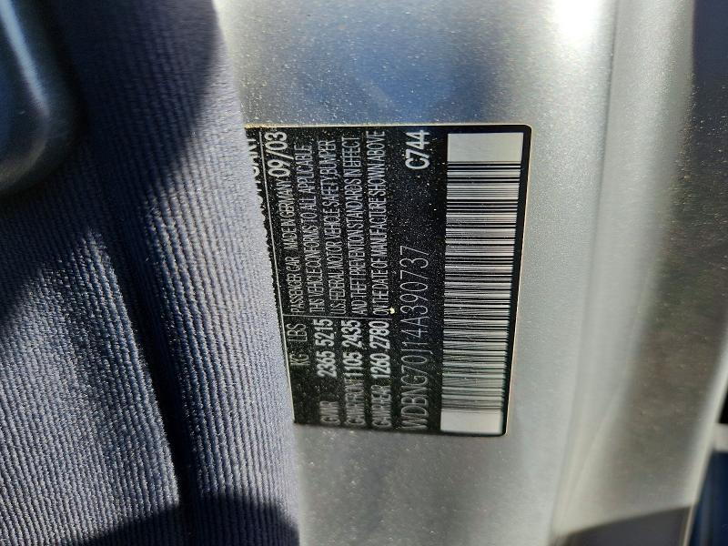 Aukcja sprzedaży 2004 Mercedes-benz S, vin: WDBNG70J14A390737, numer aukcji: 69220656