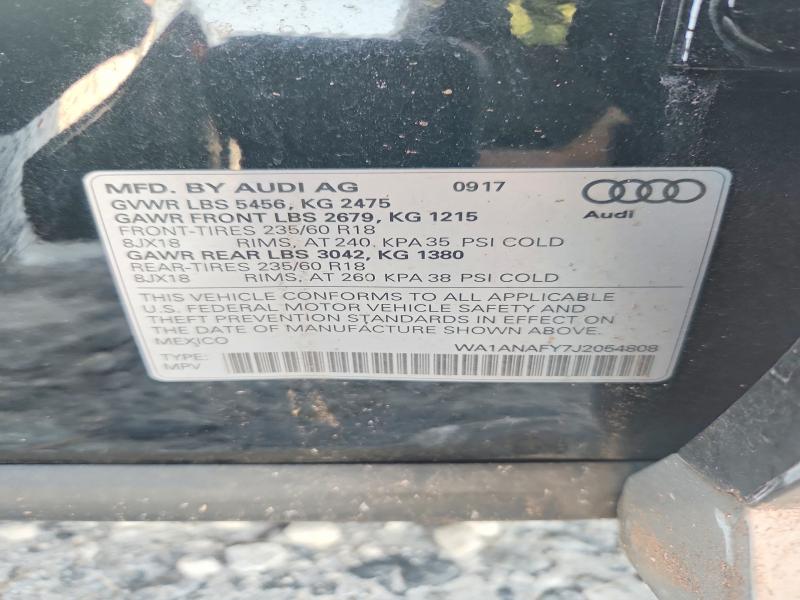 68884146 :رقم المزاد ، WA1ANAFY7J2054808 vin ، 2018 Audi Q5 مزاد بيع