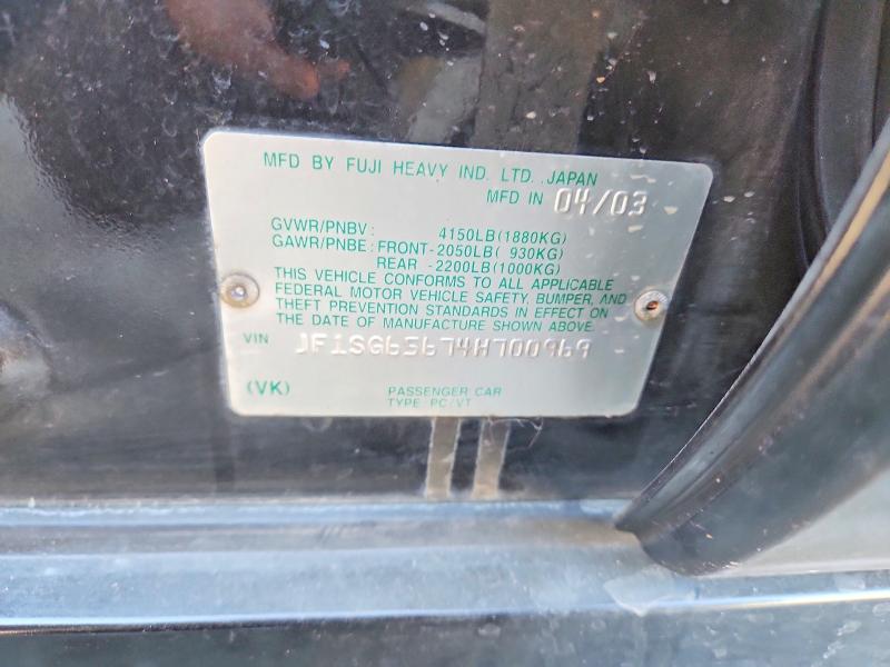 Продажа на аукционе авто 2004 Subaru Forester, vin: JF1SG65674H700969, номер лота: 66602736