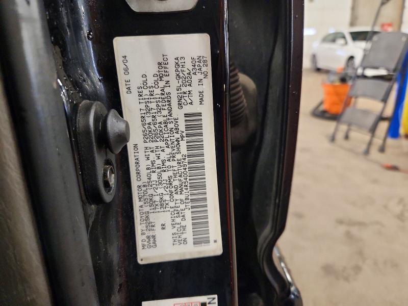 Продаж на аукціоні авто 2004 Toyota 4runner, vin: JTEBU14R540049742, номер лоту: 69547496
