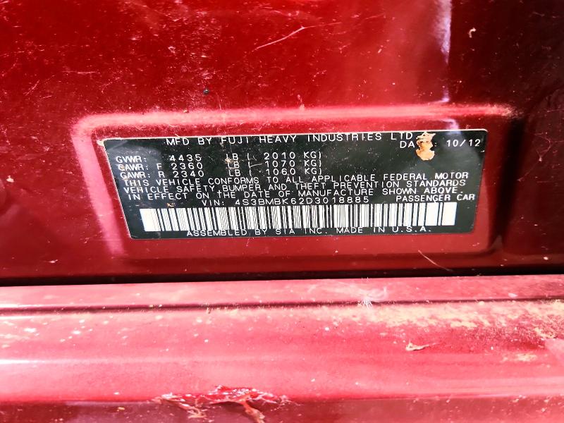 Aukcja sprzedaży 2013 Subaru Legacy, vin: 4S3BMBK62D3018885, numer aukcji: 70708646