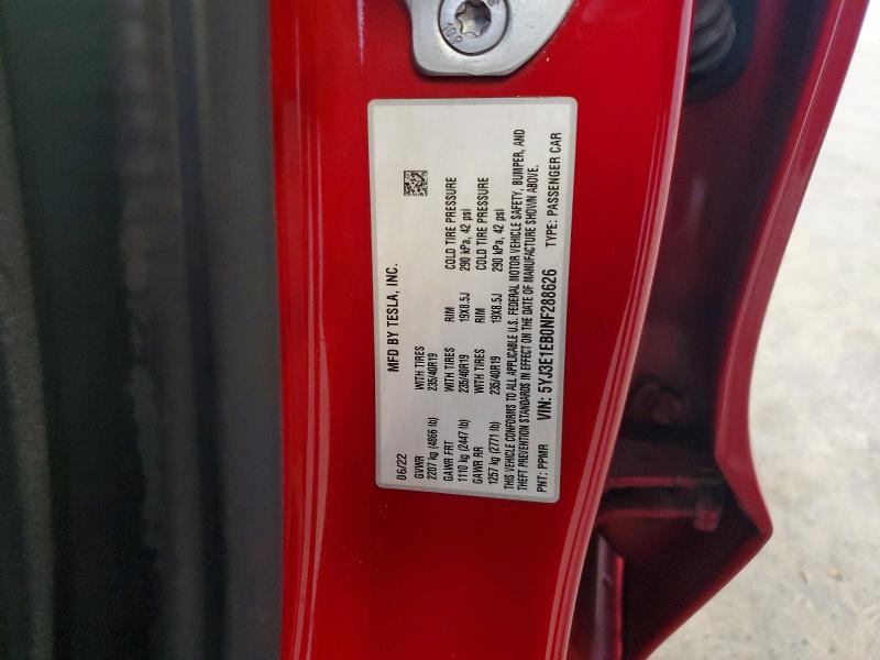 Продажа на аукционе авто 2022 Tesla Model 3, vin: 5YJ3E1EB0NF288626, номер лота: 67423436