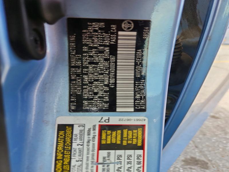 2013 Toyota Camry Hybrid მანქანა იყიდება აუქციონზე, vin: 4T1BD1FK4DU091067, აუქციონის ნომერი: 67454006