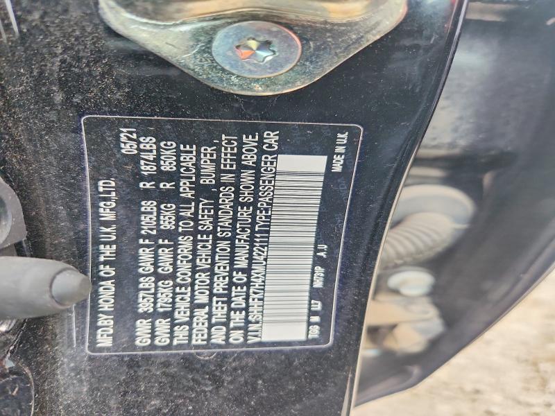 68014156 :رقم المزاد ، SHHFK7H4XMU422111 vin ، 2021 Honda Civic مزاد بيع