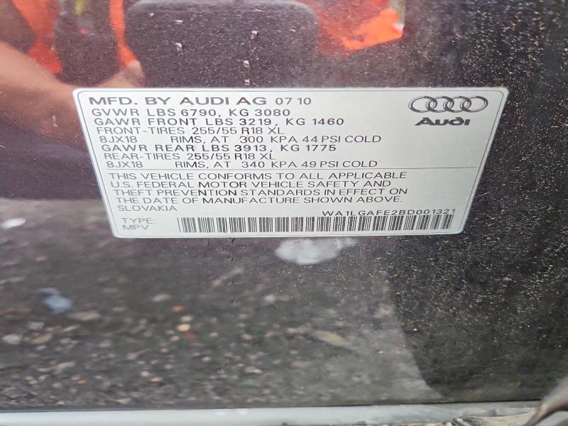 Продажа на аукционе авто 2011 Audi Q7, vin: WA1LGAFE2BD001321, номер лота: 66303286