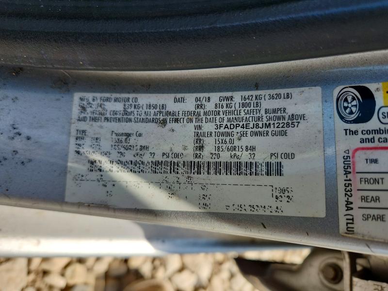 Продаж на аукціоні авто 2018 Ford Fiesta, vin: 3FADP4EJ8JM122857, номер лоту: 67989466