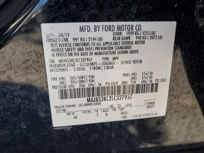 Продажа на аукционе авто 2020 Ford Ecosport, vin: MAJ6S3KL2LC327957, номер лота: 69552196