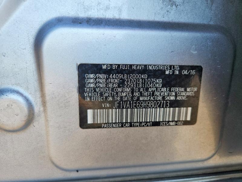 2017 Subaru Wrx მანქანა იყიდება აუქციონზე, vin: JF1VA1E69H9802713, აუქციონის ნომერი: 68415626