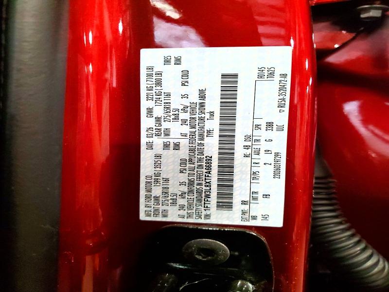 Продаж на аукціоні авто 2026 Ford F150, vin: 1FTFW3L8XTFA66892, номер лоту: 69182726