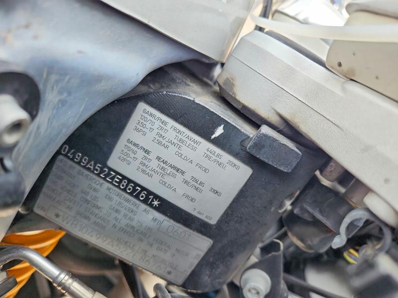 2002 Bmw R 1150 Rt მანქანა იყიდება აუქციონზე, vin: WB10499A52ZE86761, აუქციონის ნომერი: 70113636