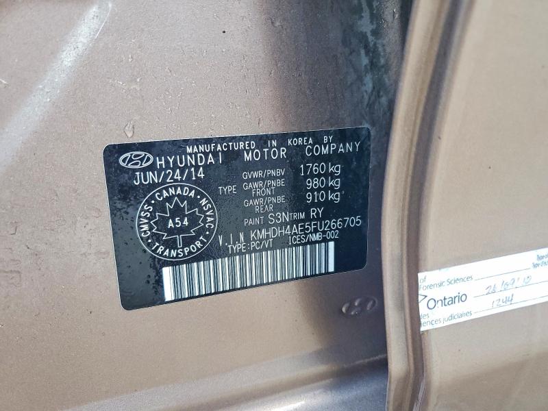 Aukcja sprzedaży 2015 Hyundai Elantra, vin: KMHDH4AE5FU266705, numer aukcji: 68931096