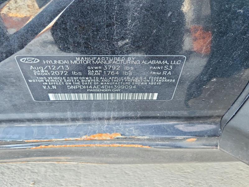 Продажа на аукционе авто 2013 Hyundai Elantra, vin: 5NPDH4AE4DH399094, номер лота: 68378296