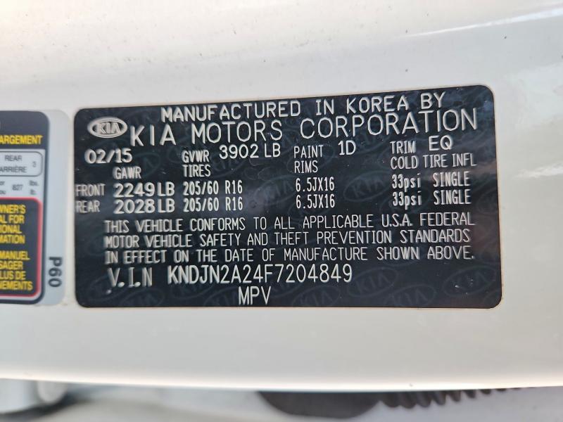Aukcja sprzedaży 2015 Kia Soul, vin: KNDJN2A24F7204849, numer aukcji: 69584196