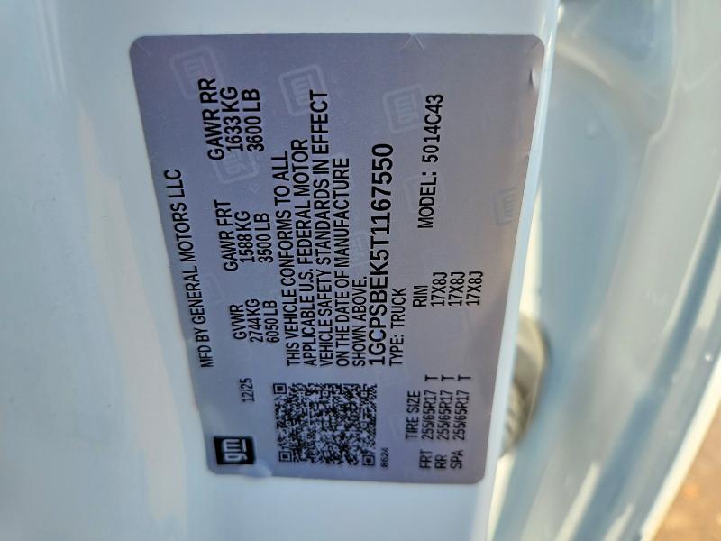 Aukcja sprzedaży 2026 Chevrolet Colorado, vin: 1GCPSBEK5T1167550, numer aukcji: 69907436