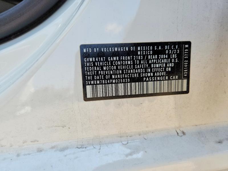 67220906 :رقم المزاد ، 3VWBM7BU4PM025039 vin ، 2023 Volkswagen Jetta مزاد بيع