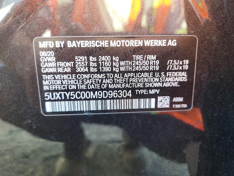 Aukcja sprzedaży 2021 Bmw X3, vin: 5UXTY5C00M9D96304, numer aukcji: 67869616