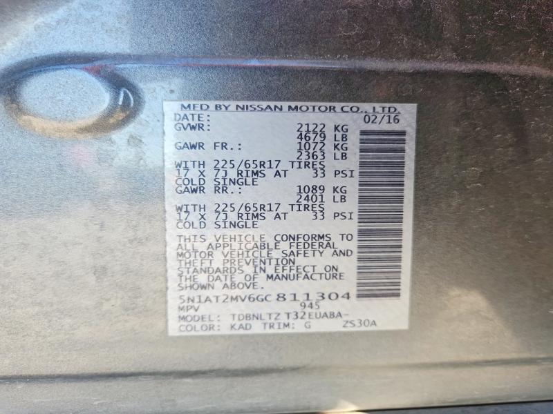 Aukcja sprzedaży 2016 Nissan Rogue, vin: 5N1AT2MV6GC811304, numer aukcji: 68084156