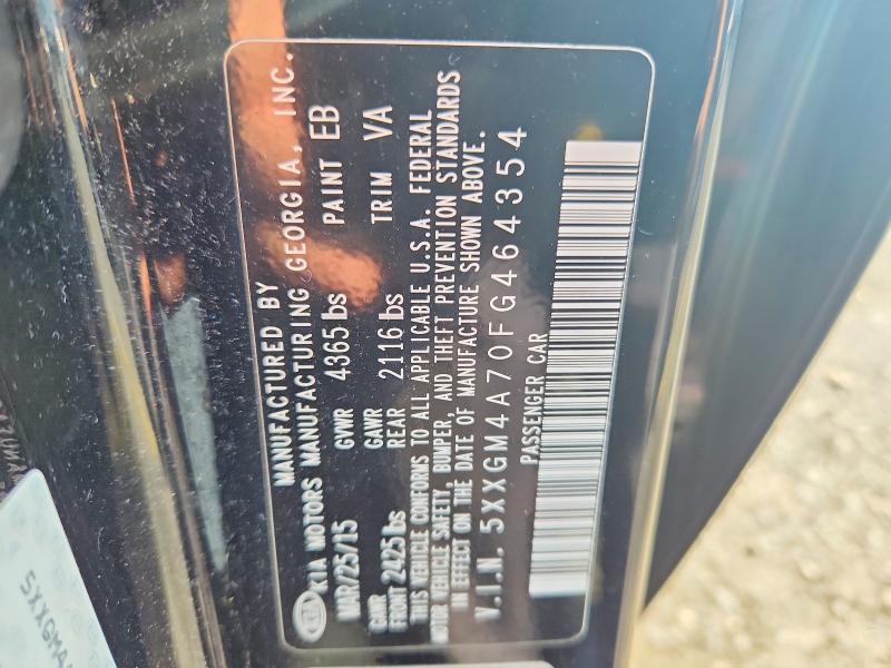 Auction sale of the 2015 Kia Optima, vin: 5XXGM4A70FG464354, lot number: 68377506