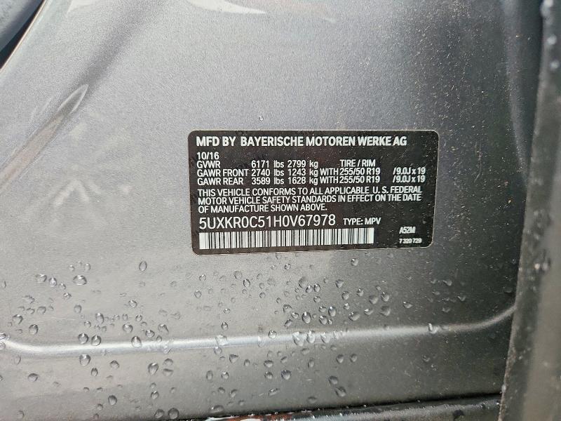 Aukcja sprzedaży 2017 Bmw X5, vin: 5UXKR0C51H0V67978, numer aukcji: 67419416