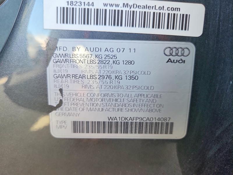 Aukcja sprzedaży 2012 Audi Q5, vin: WA1DKAFP9CA014087, numer aukcji: 69571826