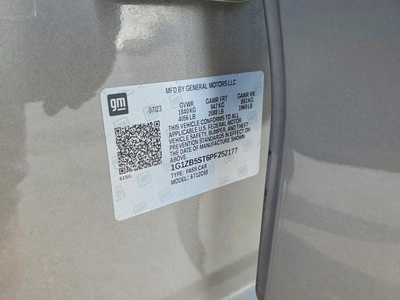 Aukcja sprzedaży 2023 Chevrolet Malibu, vin: 1G1ZB5ST6PF252177, numer aukcji: 67353696