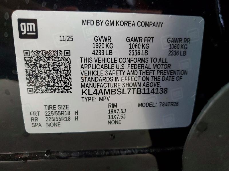 67109536 :رقم المزاد ، KL4AMBSL7TB114138 vin ، 2026 Buick Encore Gx مزاد بيع