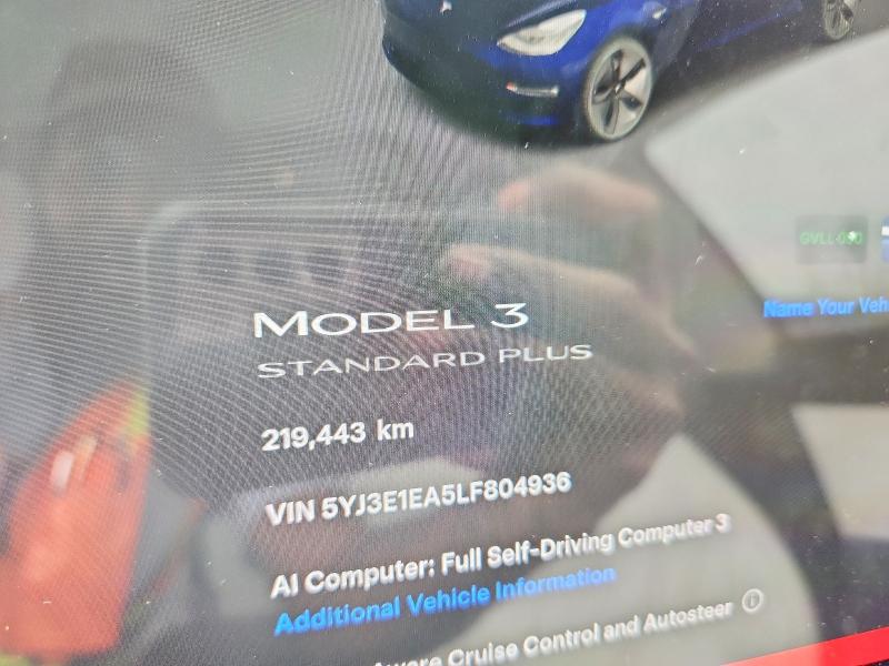 Продажа на аукционе авто 2020 Tesla Model 3, vin: 5YJ3E1EA5LF804936, номер лота: 70663616