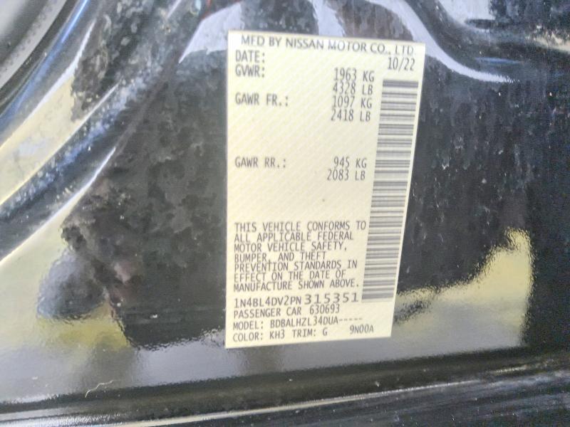 Продаж на аукціоні авто 2023 Nissan Altima, vin: 1N4BL4DV2PN315351, номер лоту: 68577546