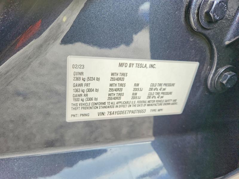 Продаж на аукціоні авто 2023 Tesla Model Y, vin: 7SAYGDEE7PA078653, номер лоту: 67662626