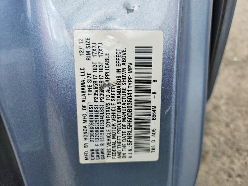 68049116 :رقم المزاد ، 5FNRL5H60DB036041 vin ، 2013 Honda Odyssey مزاد بيع