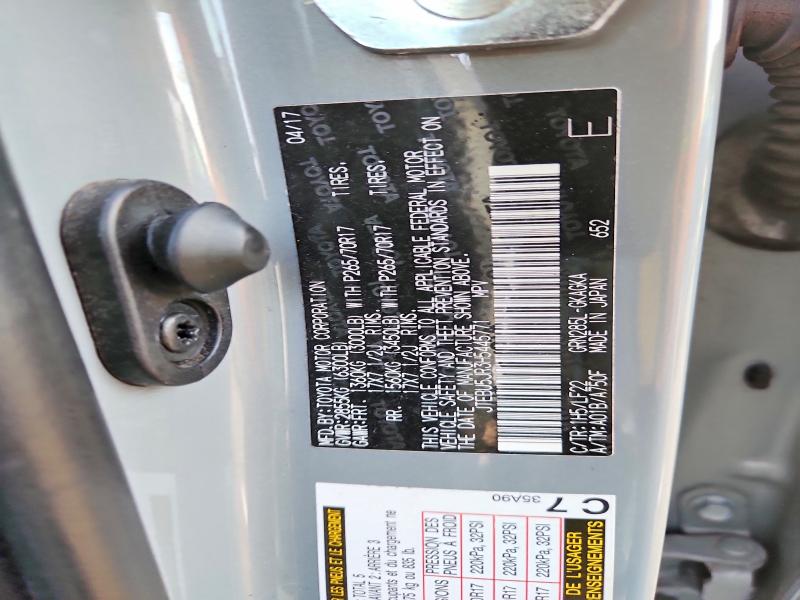 67319026 :رقم المزاد ، JTEBU5JR3H5445771 vin ، 2017 Toyota 4runner مزاد بيع
