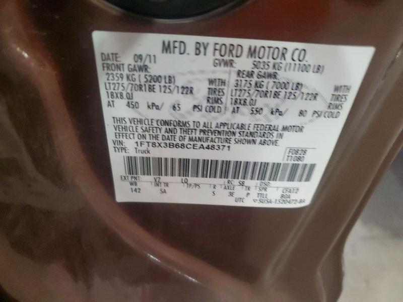 Продажа на аукционе авто 2012 Ford F350, vin: 1FT8X3B68CEA48371, номер лота: 68066556