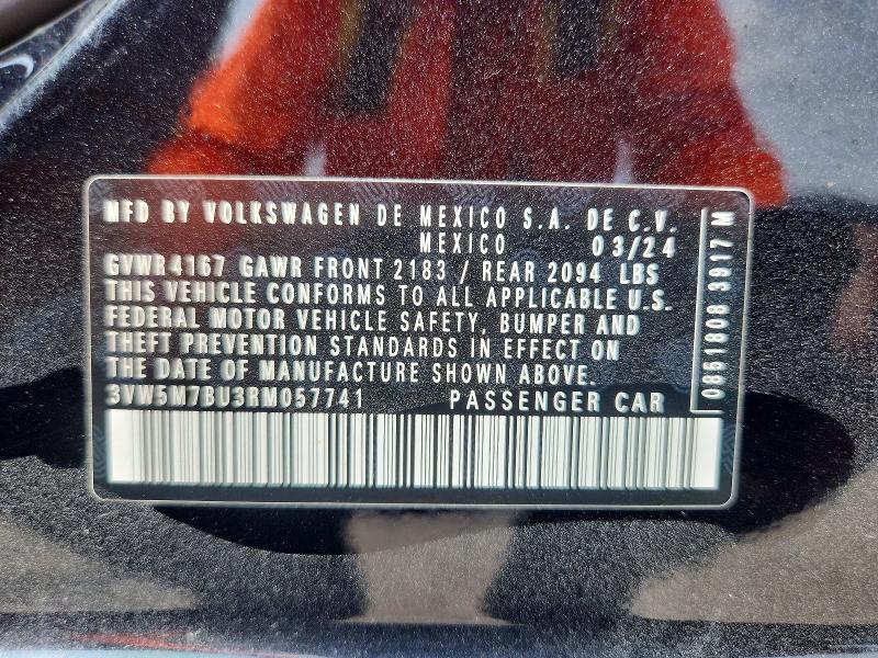Aukcja sprzedaży 2024 Volkswagen Jetta, vin: 3VW5M7BU3RM057741, numer aukcji: 67618266