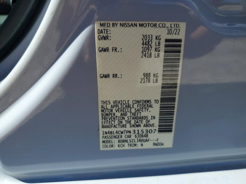66700076 :رقم المزاد ، 1N4BL4CW7PN315307 vin ، 2023 Nissan Altima مزاد بيع