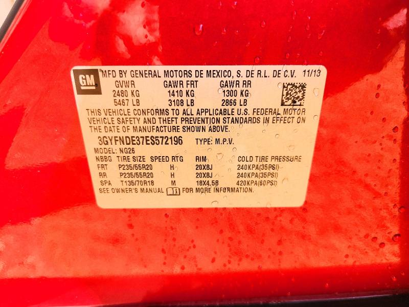2014 Cadillac Srx მანქანა იყიდება აუქციონზე, vin: 3GYFNDE37ES572196, აუქციონის ნომერი: 67349066