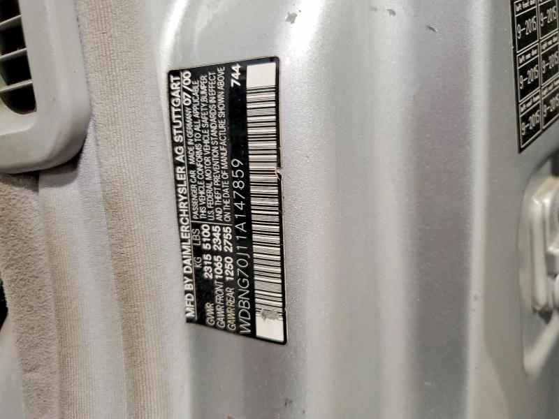 69145096 :رقم المزاد ، WDBNG70J11A147859         vin ، 2001 Mercedes-benz S مزاد بيع