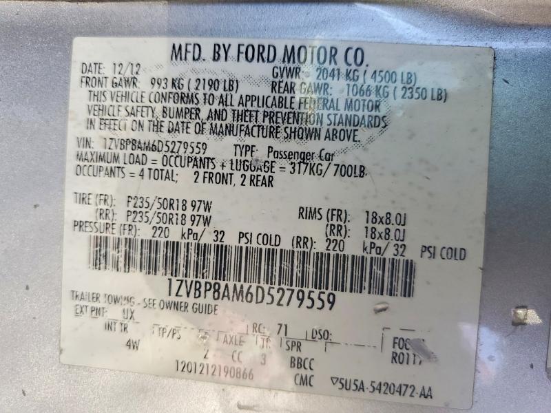 Aukcja sprzedaży 2013 Ford Mustang, vin: 1ZVBP8AM6D5279559, numer aukcji: 69049806