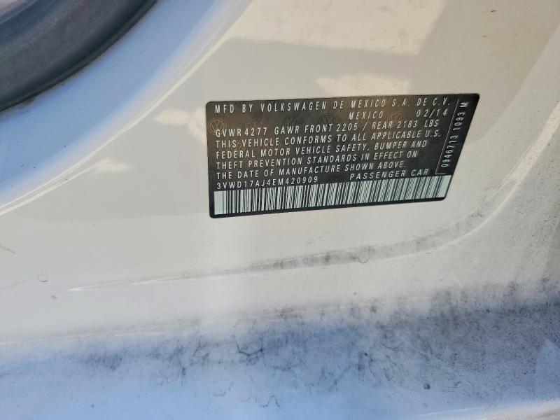 67846086 :رقم المزاد ، 3VWD17AJ4EM420909 vin ، 2014 Volkswagen Jetta مزاد بيع