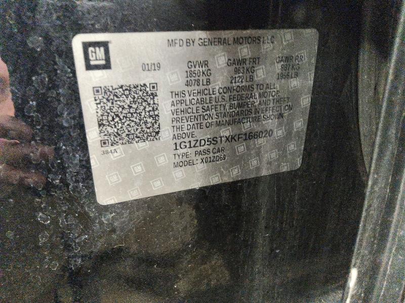 Aukcja sprzedaży 2019 Chevrolet Malibu, vin: 1G1ZD5STXKF166020, numer aukcji: 66787366