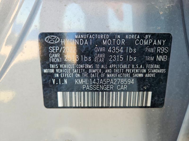 67710366 :رقم المزاد ، KMHL14JA5PA278594 vin ، 2023 Hyundai Sonata مزاد بيع