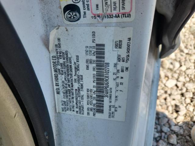 66918966 :رقم المزاد ، 3FAHP0JG9CR102708 vin ، 2012 Ford Fusion مزاد بيع