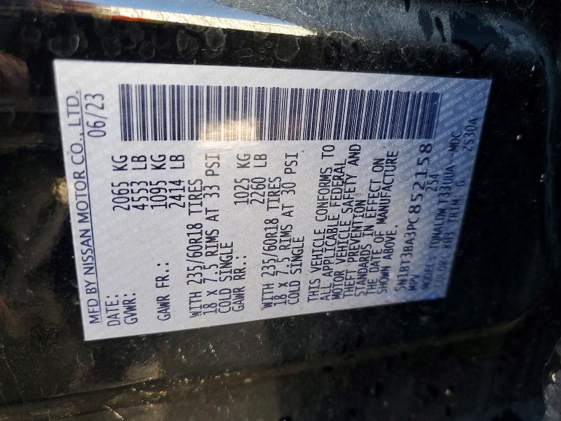 Aukcja sprzedaży 2023 Nissan Rogue, vin: 5N1BT3BA3PC852158, numer aukcji: 70648596