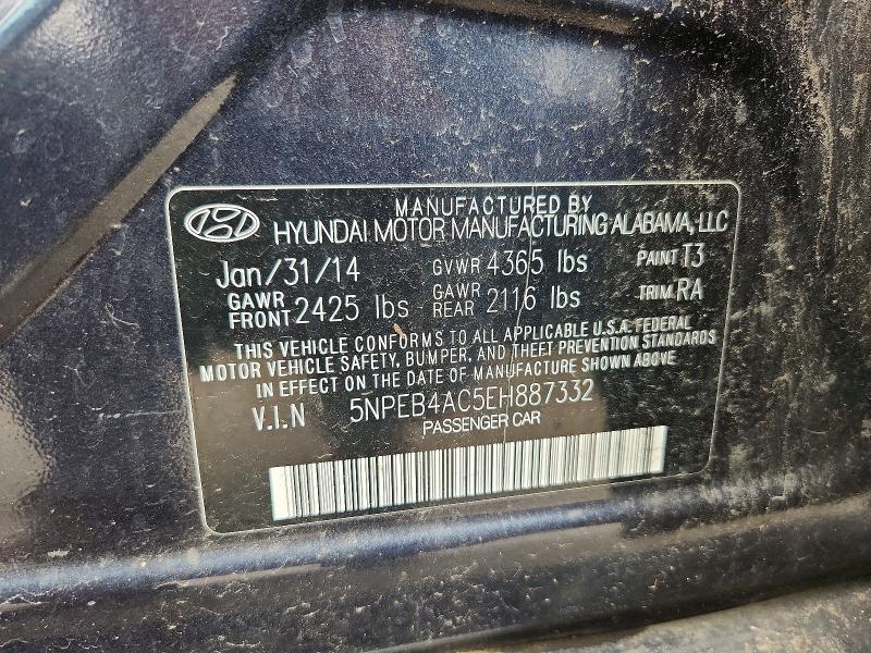 Aukcja sprzedaży 2014 Hyundai Sonata, vin: 5NPEB4AC5EH887332, numer aukcji: 70816116