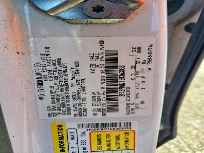 67955896 :رقم المزاد ، 3FA6P0H71ER363038 vin ، 2014 Ford Fusion مزاد بيع
