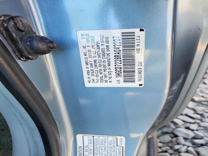 68999026 :رقم المزاد ، 1HGCD7228RA042207 vin ، 1994 Honda Accord مزاد بيع