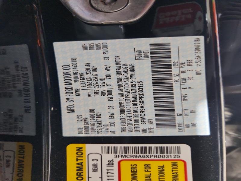 67990206 :رقم المزاد ، 3FMCR9A6XPRD03125 vin ، 2023 Ford Bronco Sport مزاد بيع