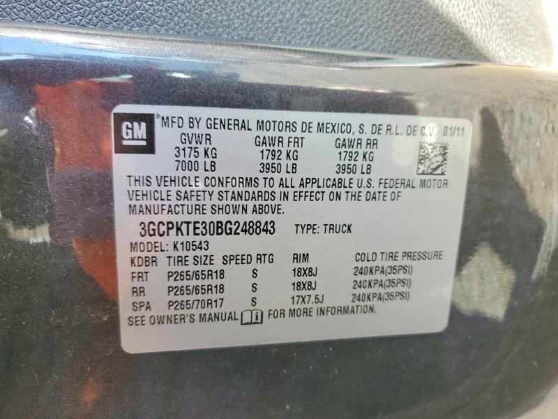 Продаж на аукціоні авто 2011 Chevrolet Silverado, vin: 3GCPKTE30BG248843, номер лоту: 70258626