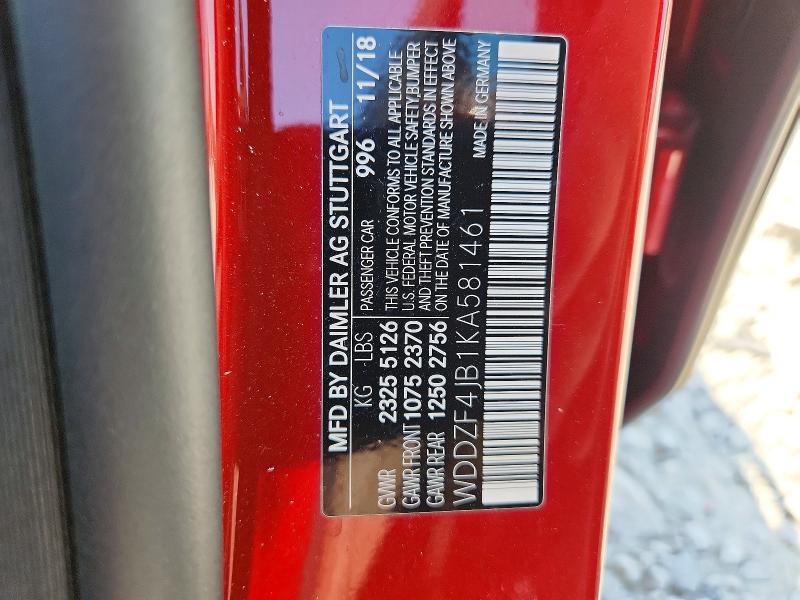 Продажа на аукционе авто 2019 Mercedes-benz E, vin: WDDZF4JB1KA581461, номер лота: 68604266