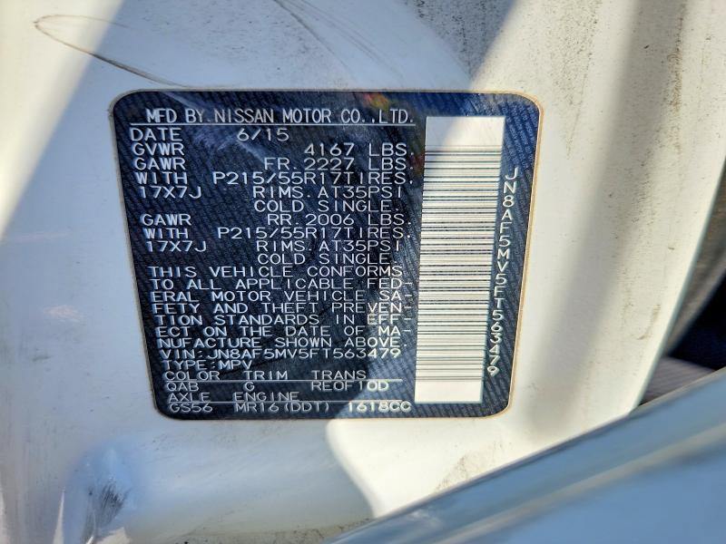 Продаж на аукціоні авто 2015 Nissan Juke, vin: JN8AF5MV5FT563479, номер лоту: 67273406