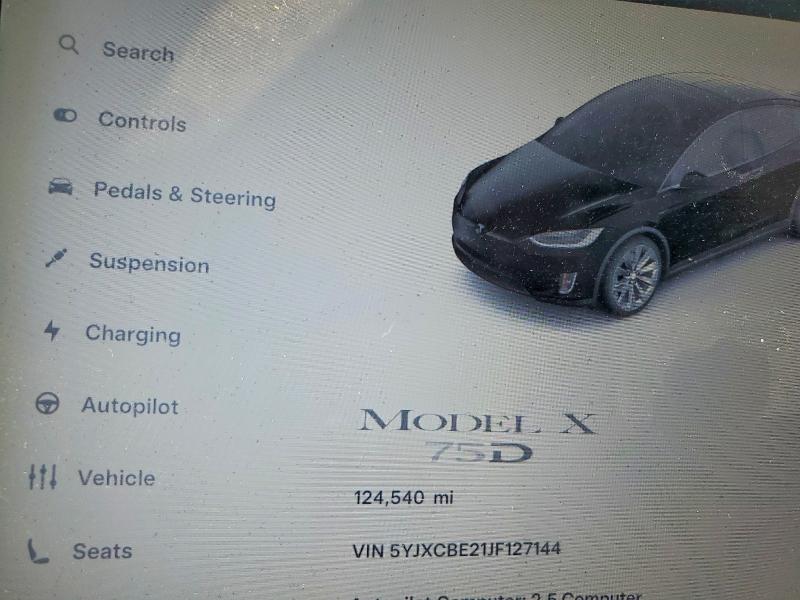 Продаж на аукціоні авто 2018 Tesla Model X, vin: 5YJXCBE21JF127144, номер лоту: 67737716